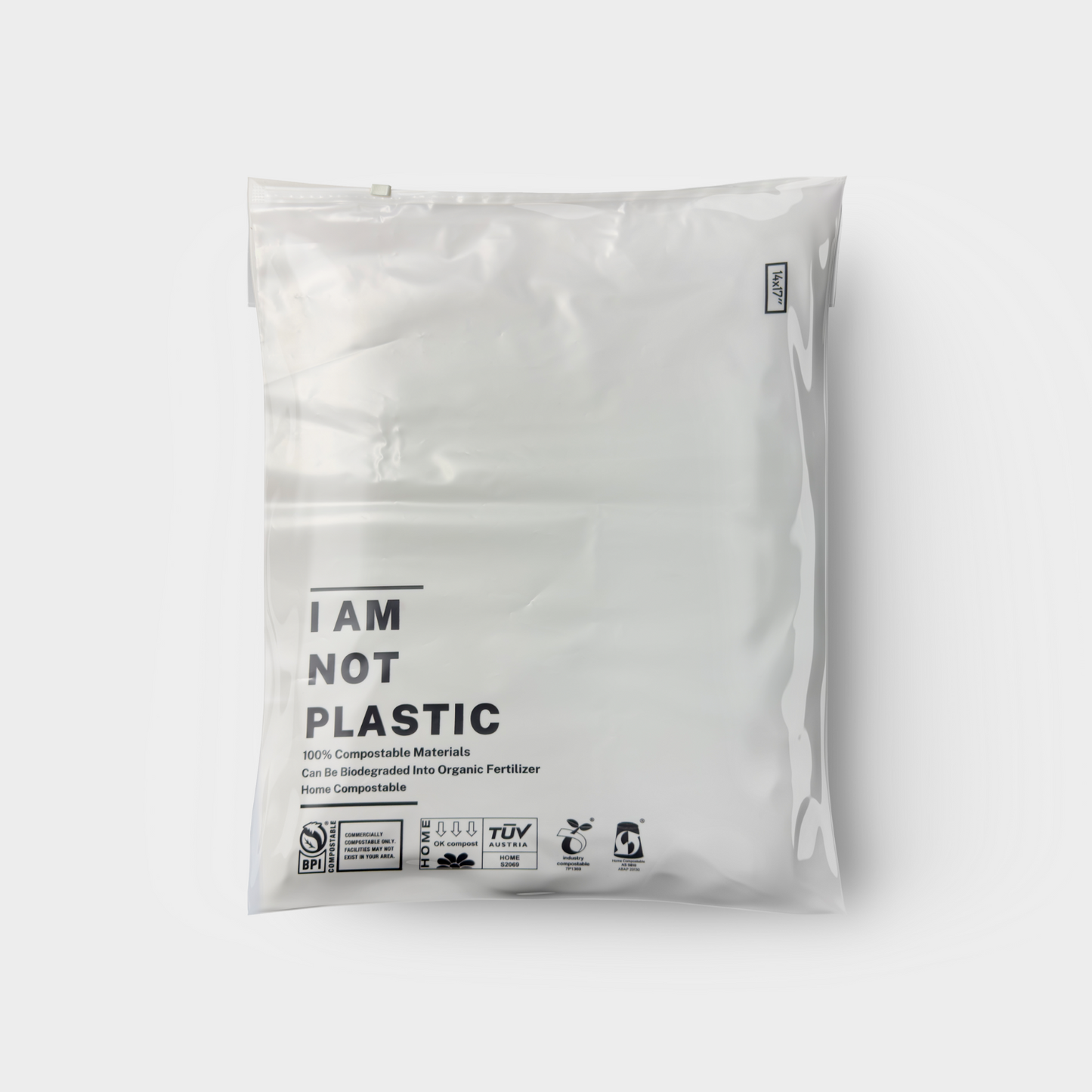 Compostable Zip Lock Bag 6.5"x9"/16.5x22.9cm